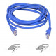 Belkin Cat5e Network Cable - RJ-45 Male Network - RJ-45 Male Network - 15ft - Blue - TAA Compliance A3L791-15-BLU-S