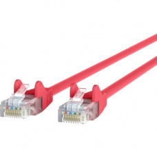 Belkin Cat.5e UTP Patch Network Cable - 23 ft Category 5e Network Cable - First End: 1 x RJ-45 Male Network - Second End: 1 x RJ-45 Male Network - Patch Cable - Red A3L791-23-RED-S