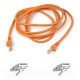 Belkin Cat5e Patch Cable - RJ-45 Male Network - RJ-45 Male Network - 25ft - Orange A3L791-25-ORG