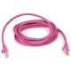 Belkin Cat. 6 UTP Patch Cable - RJ-45 Male - RJ-45 Male - 1ft - Pink A3L980-01-PNK-S