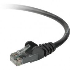 Belkin Cat. 6 UTP Patch Cable - RJ-45 Male - RJ-45 Male - 8ft - Black - TAA Compliance A3L980-08-BLK-S