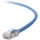 Belkin CAT6 Assembled Patch Cable - 14 ft Category 6 Network Cable for Network Device - First End: 1 x RJ-45 Male Network - Second End: 1 x RJ-45 Male Network - Patch Cable - Gold Plated Contact - Blue - TAA Compliance A3L980-14-BLU