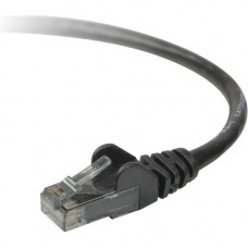 Belkin CAT6 Assembled Patch Cable - 25 ft Category 6 Network Cable for Network Device - First End: 1 x RJ-45 Male Network - Second End: 1 x RJ-45 Male Network - Patch Cable - Gold Plated Contact - Black A3L980-25-BLK