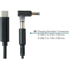 JAR Systems Emulator Charging Cables for Devices 2x 4-Pack of USB-C PD to 4.50 x 3.00mm and 7.40 x 5.08mm Connectors - Charge Non-USB-C Devices with USB-C Technology - 4.50 x 3.00mm and 7.40 x 5.08mm Included Emulator Adapter Cables Compatible with C11, C