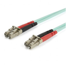 Startech.Com 15m OM3 LC to LC Multimode Duplex Fiber Optic Patch Cable - Aqua - 50/125 - LSZH Fiber Optic Cable - 10Gb (A50FBLCLC15) - OM3 LC to LC multimode duplex fiber optic patch cable has 50/125 micron fiber and connects in 10 Gigabit networks - LOMM