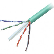 Belkin CAT6 Solid Bulk Cable, Plenum - 500 ft Category 6 Network Cable for Network Device, ATM - Bare Wire - Bare Wire - 1.2 Gbit/s - 23 AWG - Green - TAA Compliant A7L704-500GRN-P