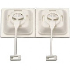 Panduit Cable Tie Mounts - Adhesive Backed - White - 100 Pack - 50 lb Loop Tensile - Nylon 6.6 - TAA Compliance ABDCM30-AV-C