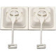 Panduit Cable Tie Mounts - Adhesive Backed - White - 100 Pack - 50 lb Loop Tensile - Nylon 6.6 - TAA Compliance ABDCM30-A-C