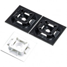 Panduit Cable Tie Mounts - Adhesive Backed - White - 500 Pack - 8 oz Loop Tensile - Nylon 6.6 - TAA Compliance ABM100-AT-D