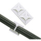 Panduit Cable Tie Mounts - Adhesive Backed - White - 500 Pack - ABS Plastic - TAA Compliance ABMM-AT-D