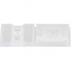 Panduit Cable Tie Mounts - Adhesive Backed - Natural - 100 Pack - Nylon 6.6 - TAA Compliance ABMS-A-C