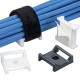 PANDUIT Tak-Ty Hook & Loop Cable Tie Mount - Cable Tie Mount - Black - 100 Pack - TAA Compliance ABMT-S6-C