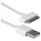 Qvs 1.5-Meter USB Sync & 2.1Amp Charger Cable for iPod/iPhone & iPad/2/3 - 6 ft Apple Dock Connector/USB Data Transfer Cable for iPod, iPad, iPhone, Power/Data Outlet, PC - First End: 1 x Apple Dock Connector Male Proprietary Connector - Second En