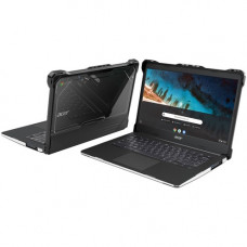 Maxcases Extreme Shell-L for Acer C871 Chromebook 712 12" (Clear/Black) - For Acer Chromebook - Textured Grip - Clear, Black - Impact Absorbing, Impact Resistant, Scratch Resistant, Bacterial Resistant, Damage Resistant, Drop Resistant, Anti-slip - P
