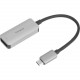 Targus USB-C to DisplayPort Alt Mode Adapter - 1 x DisplayPort Female Digital Audio/Video - 1 x Type C Male USB - 7680 x 4320 Supported - Silver ACA968GLX