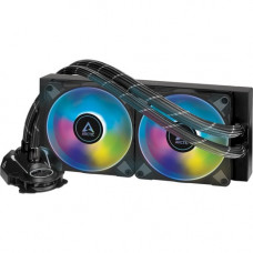 ARCTIC Liquid Freezer II 240 A-RGB Cooling Fan/Radiator/Pump - 4.72" Maximum Fan Diameter - 365 gal/min Maximum Airflow - 1800 rpm - 35.8 dB(A) Noise - Liquid Cooler Cooler - Fluid Dynamic Bearing - 4-pin Connector, 3-Pin 5V-D-GND - Socket LGA-1200, 