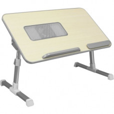 Aluratek Adjustable Ergonomic Laptop Cooling Table with Fan - Rectangle Top - 20.50" Table Top Width x 12.50" Table Top Depth - 12.50" Height - Aluminum Alloy ACT01F