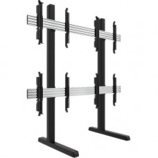 Atdec 2 x 2 freestanding floor mount (68.9" rails, 70.87" posts) - 110 lb Load Capacity - Aluminum, Steel ADBS-2X2-17MFB