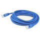 AddOn 15ft RJ-45 (Male) to RJ-45 (Male) Blue Cat5e UTP PVC Solid Copper Patch Cable - 15 ft Category 5e Network Cable for Patch Panel, Hub, Switch, Media Converter, Router, Network Device - First End: 1 x RJ-45 Male Network - Second End: 1 x RJ-45 Male Ne