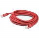 AddOn 1ft RJ-45 (Male) to RJ-45 (Male) Straight Red Cat5e UTP PVC Copper Patch Cable - 1 ft Category 5e Network Cable for Network Device - First End: 1 x RJ-45 Male Network - Second End: 1 x RJ-45 Male Network - Patch Cable - 24 AWG - Red - 1 - TAA Compli