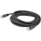 AddOn 1.5ft RJ-45 (Male) to RJ-45 (Male) Black Cat6A Straight Shielded Twisted Pair PVC Copper Patch Cable - 100% compatible and guaranteed to work ADD1.5FCAT6ASBK