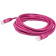 AddOn 1ft RJ-45 (Male) to RJ-45 (Male) Straight Pink Cat6 STP PVC Copper Patch Cable - 11.81" Category 6 Network Cable for Network Device - First End: 1 x RJ-45 Male Network - Second End: 1 x RJ-45 Male Network - Patch Cable - Shielding - Pink - 1 Pa