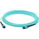 AddOn 3m MPO (Female) to MPO (Female) 24-strand Aqua OM3 Crossover Fiber OFNR (Riser-Rated) Patch Cable - 100% compatible and guaranteed to work ADD-24FMPOMPO-3M5OM3