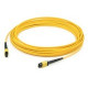 AddOn Fiber Optic Patch Network Cable - 98.40 ft Fiber Optic Network Cable for Network Device - MPO Male Network - MPO Male Network - Patch Cable - OFNR - Yellow ADD-24FMPOMPO30M9SMM