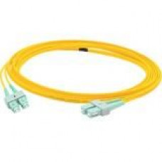 AddOn 3m ASC (Male) to ASC (Male) Yellow OS1 Duplex Fiber OFNR (Riser-Rated) Patch Cable - 100% compatible and guaranteed to work ADD-ASC-ASC-3M9SMF