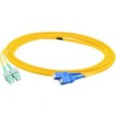 AddOn 2m ASC (Male) to SC (Male) Yellow OS1 Simplex Fiber OFNR (Riser-Rated) Patch Cable - 100% compatible and guaranteed to work - TAA Compliance ADD-ASC-SC-2MS9SMF
