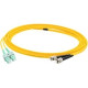 AddOn 2m ASC (Male) to ST (Male) Yellow OS1 Duplex Fiber OFNR (Riser-Rated) Patch Cable - 100% compatible and guaranteed to work - TAA Compliance ADD-ASC-ST-2M9SMF