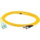 AddOn 3m ASC (Male) to ST (Male) Yellow OS1 Duplex Fiber OFNR (Riser-Rated) Patch Cable - 100% compatible and guaranteed to work - TAA Compliance ADD-ASC-ST-3M9SMF