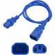 AddOn Power Extension Cord - For Computer - 120 V AC / 10 A, 230 V AC - Blue - 3 ft Cord Length - 1 ADD-C132C1414AWG3FTBE