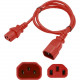 AddOn Standard Power Cord - 120 V / 10 A, 230 V - Red - 2 ft Cord Length - 1 ADD-C132C1418AWG2FTRD