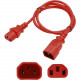 AddOn 6ft C13 Female to C14 Male 18AWG 100-250V at 10A Red Power Cable - 120 V / 10 A, 230 V - Red - 6 ft Cord Length - 1 ADD-C132C1418AWG6FTRD