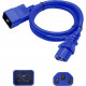 AddOn Power Extension Cord - For Computer - 120 V AC / 10 A, 230 V AC - Blue - 2 ft Cord Length - 1 ADD-C132C2014AWG2FTBE