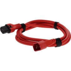 AddOn Standard Power Cord - For Computer - Red - 6 ft Cord Length - 1 ADD-C13LK2C14LK14AWG6FTRD