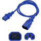 AddOn Power Extension Cord - 120 V AC / 10 A, 230 V AC - Blue - 2 ft Cord Length - 1 ADD-C142C1514AWG2FTBE