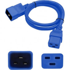 AddOn Standard Power Cord - For Computer - 120 V / 10 A, 230 V - Blue - 3 ft Cord Length - 1 ADD-C192C2016AWG3FTBLU