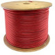 AddOn 1000ft Non-Terminated Red Cat6A STP Plenum-Rated Copper Patch Cable - 1000 ft Category 6a Network Cable for Network Device - Bare Wire - Bare Wire - Patch Cable - Shielding - Plenum - 24 AWG - Red - 1 Pack ADD-CAT6A1KSP-RD