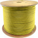 AddOn 1000ft Non-Terminated Yellow Cat6A STP Plenum-Rated Solid Copper Patch Cable - 1000 ft Category 6a Network Cable for Patch Panel, Hub, Switch, Media Converter, Router, Network Device - Bare Wire - Bare Wire - Patch Cable - Shielding - Plenum - 24 AW