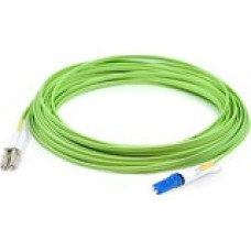 AddOn Fiber Optic Duplex Network Cable - 32.81 ft Fiber Optic Network Cable for Network Device - First End: 2 x CS Male Network - Second End: 2 x LC Male Network - Patch Cable - Lime Green - 1 Pack ADD-CS-LC-10M5OM5