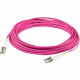 AddOn 2m LC (Male) to LC (Male) Magenta OM4 Duplex Fiber LSZH-Rated Patch Cable - 6.56 ft Fiber Optic Network Cable for Network Device - First End: 2 x LC/PC Male Network - Second End: 2 x LC/PC Male Network - 100 Gbit/s - Patch Cable - LSZH - 50 &mic