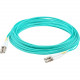 AddOn 45m LC (Male) to LC (Male) Straight Aqua OM4 Duplex LSZH Fiber Patch Cable - 147.64 ft Fiber Optic Network Cable for Network Device - First End: 2 x LC/PC Male Network - Second End: 2 x LC/PC Male Network - 100 Gbit/s - Patch Cable - LSZH - 50/125 &