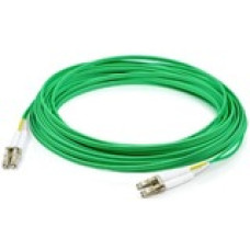 AddOn 3m LC (Male) to LC (Male) Green OM4 Duplex Fiber OFNR (Riser-Rated) Patch Cable - 9.80 ft Fiber Optic Network Cable for Transceiver, Network Device - First End: 2 x LC Male Network - Second End: 2 x LC Male Network - 10 Gbit/s - Patch Cable - OFNR -