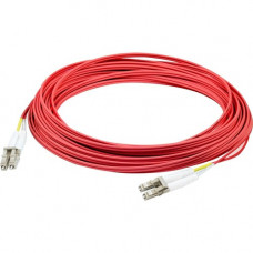 AddOn Fiber Optic Duplex Patch Network Cable - 13.12 ft Fiber Optic Network Cable for Network Device, Transceiver - First End: 2 x LC/PC Male Network - Second End: 2 x LC/PC Male Network - 100 Gbit/s - Patch Cable - OFNR, Riser - 50/125 &micro;m - Red