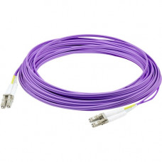 AddOn Fiber Optic Duplex Patch Network Cable - 16.40 ft Fiber Optic Network Cable for Network Device, Transceiver - First End: 2 x LC Male Network - Second End: 2 x LC Male Network - 100 Gbit/s - Patch Cable - OFNR, Riser - 50/125 &micro;m - Violet - 