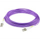 AddOn Fiber Optic Duplex Patch Network Cable - 16.40 ft Fiber Optic Network Cable for Network Device, Transceiver - First End: 2 x LC Male Network - Second End: 2 x LC Male Network - 100 Gbit/s - Patch Cable - OFNR, Riser - 50/125 &micro;m - Violet - 