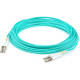 AddOn Fiber Optic Duplex Patch Network Cable - 301.80 ft Fiber Optic Network Cable for Network Device - First End: 2 x LC Male Network - Second End: 2 x LC Male Network - Patch Cable - OFNR - 50/125 &micro;m - Aqua - 1 Pack ADD-LC-LC-92M5OM4