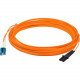AddOn Fiber Optic Duplex Patch Network Cable - 16.40 ft Fiber Optic Network Cable for Network Device, Transceiver - First End: 2 x LC/UPC Male Network - Second End: 2 x MTRJ Male Network - 100 Gbit/s - Patch Cable - OFNR, Riser - 50 &micro;m - Orange 